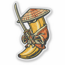 Banana Ronin — Wandering Samurai Funny Fruit  Sticker