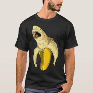 Banana Shark Banana Gedekte partij Shark Gewaardee T-shirt