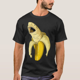 Banana Shark Banana Gedekte partij Shark Gewaardee T-shirt