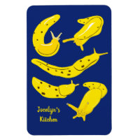 Banana Slugs Yellow en Royal Blue, op maat gesnede
