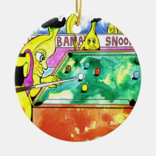 Banana Snooker Keramisch Ornament