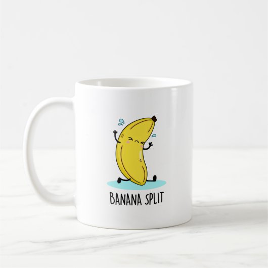 Banana Split Funny Dancing Banana Pun Koffiemok (Links)