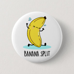 Banana Split Funny Dancing Banana Pun Ronde Button 5,7 Cm