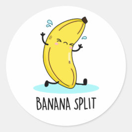 Banana Split Funny Dancing Banana Pun Ronde Sticker