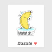 Banana Split Funny Dancing Banana Pun Sticker (Vel)