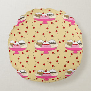 Banana Split Print Rond Kussen