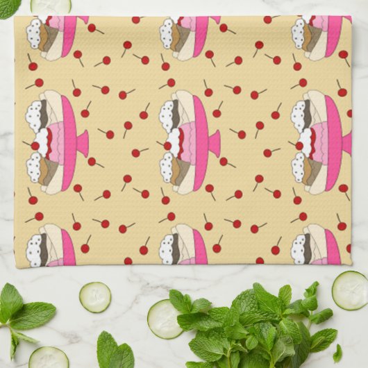 Banana Split Print Theedoek (Gevouwen)