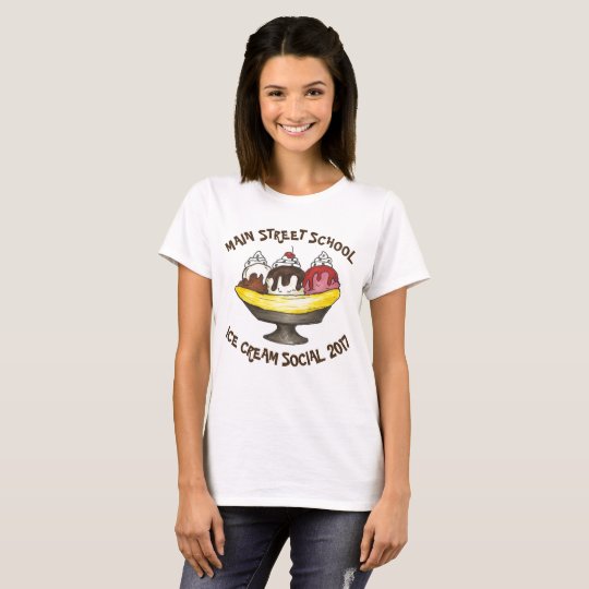 Banana split social personnalisé de partie de t-shirt