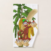 Banana Split Tree Monkey Bathroom Towel sets Bad Handdoek (Handdoek)