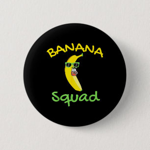 Banana Squad Food Summer Vacking Matching Fruit L Ronde Button 5,7 Cm