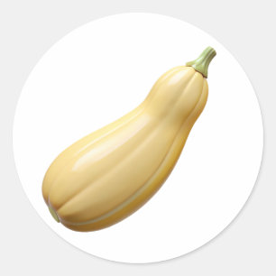 Banana Squash Plastic 3D – Glanzend rond etiket