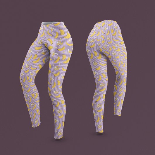 Banana Stripe Vector Pattern | PAARS Leggings