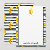 Banana Stripes Camp Stationery Bedankkaart (Voorkant / Achterkant)