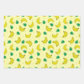 Banana Summer Yellow Tropical Fruits Pattern Inpakpapier Vel (Voorkant 2)