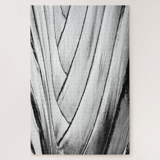 Banana Tree Bark Puzzel - Monochrome Jigsaw (Verticaal)