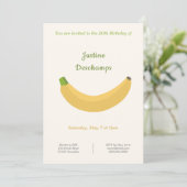 Banana verjaardagsuitnodiging kaart (Staand voorkant)