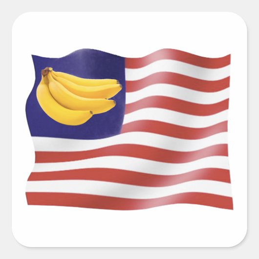 Banana Vierkante Sticker (Voorkant)