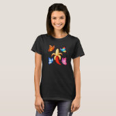 Banana with Colorful Butterflies T-shirt (Voorkant volledig)