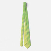 Banana Yellow Lime Green Stripes Stropdas (Achterkant)