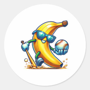Banana Zonnebrillen Gezicht Grappig Fruit Cool Ban Ronde Sticker