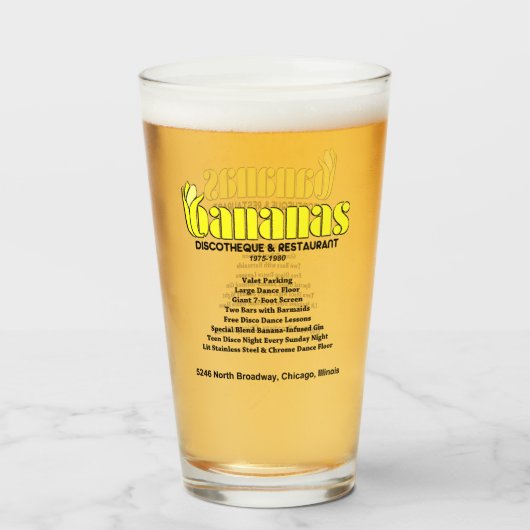 Bananas Discotheek en Restaurant, Chicago, Verenig Glas (Voorkant gevuld)