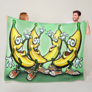 Bananas Fleece Blanket Deken