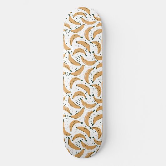 Bananas Pattern Yellow Fruit Trendy Artistic Fun Skateboard (Voorkant)