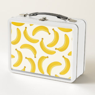 Bananas Tropical Fruit Print, geel en wit