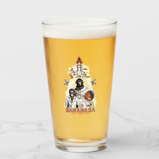 BANANAZA : Space Monkey Team Glas (Voorkant gevuld)