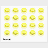 Banane - Autocollant Rond Classique (Feuille)