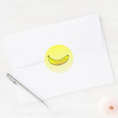 Banane - Autocollant Rond Classique (Enveloppe)