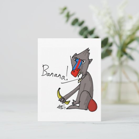Banane ! Carte postale (Debout devant)
