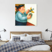Banane Collée - Grande Impression sur Toile Encadr (Insitu(Chambre))