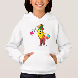 Banane en peintre avec pinceau