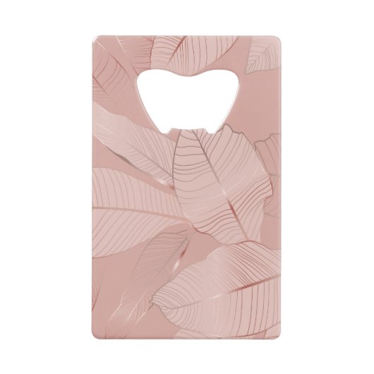 Banane, feuilles de palmiers : cuivre brillant. (Devant)