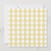 Banane Jaune En vichy Anniversaire Invitation (Dos)