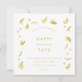 Banane Jaune En vichy Anniversaire Invitation (Devant)