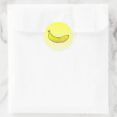 Banane - Sticker rond classique (Sac)