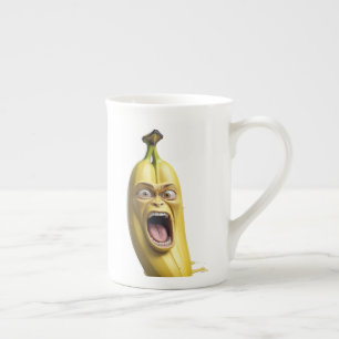 banane tasses drôle visage en colère