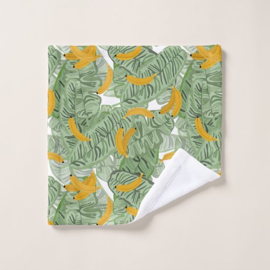 Banane tropicale moderne verte (Gant de toilette)