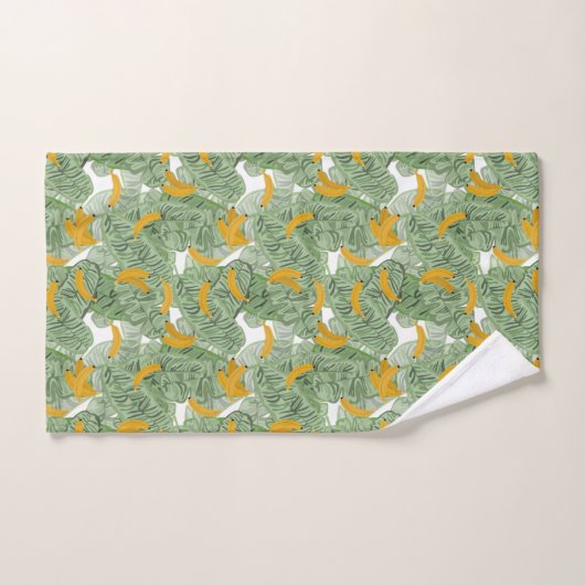 Banane tropicale moderne verte (Serviette à main)