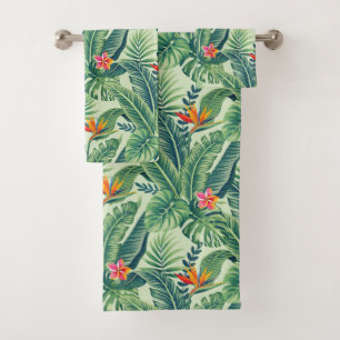 Banane tropicale Monstera Palm Feuilles & Fleurs