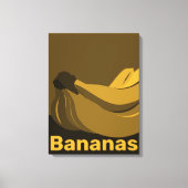 Bananen bij schemering, zwart keukenwand decor canvas afdruk (Voorkant)