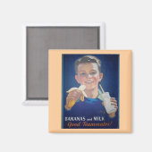 Bananen en melk magneet (Voorkant / Achterkant)