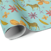 Bananen en zebra's cadeaupapier (Rol Hoek)