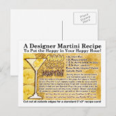 Bananen Foster Martini Recept Briefkaart (Voorkant / Achterkant)