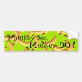 Bananen met een sms-aap zien aap bumpersticker (Voorkant)