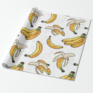 Bananen met naadloos patroon cadeaupapier