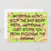  bananen met tekst briefkaart (Voorkant / Achterkant)