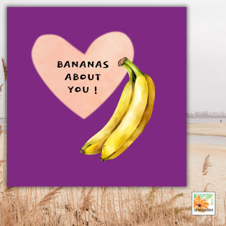BANANEN OVER U grappige kaart voor elke gelegenhei